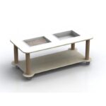 Carrello acqua Mosè sabbia a 2 vasche removibili in laminato antigraffio By Habitat per Bambini di 2H arredi per asilo