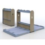 Carrello Sogno con ante a ribalta e materassini 6 posti 150 x 40 x 150 cm By Habitat per Bambini di 2H arredi per asilo