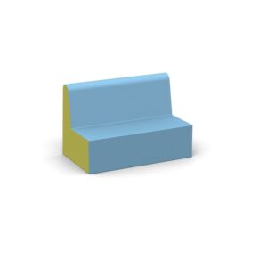 Divanetto a tre posti in monoblocco espanso rivestito in ecopelle ignifuga By Habitat per Bambini di 2H arredi per asilo