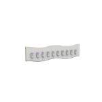 Fascia Zigzag a 10 ganci appendiabiti sagomata in legno 100 x 2 x 23 cm By Habitat per Bambini di 2H arredi per asilo