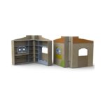 Gioco Nascondino con fasciatoio lavandino specchiera vasca per bambole By Habitat per Bambini di 2H arredi per asilo