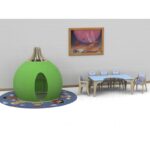 I giochi di ruolo Igloo realizzato ad incastro rivestito con tessuto elastico By Habitat per Bambini di 2H arredi per asilo