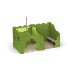 I giochi di ruolo Tana tematica Natura con passaggi semicopertura e panchetta By Habitat per Bambini di 2H arredi per asilo