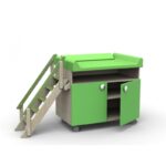 Scaletta Ciop con aggancio per fasciatoio in legno multistrato 41 x 33 x 114 cm By Habitat per Bambini di 2H arredi per asilo