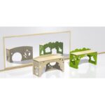 Scrivania tana tematica modello Prato con incastro a puzzle in legno multistrato By Habitat per Bambini di 2H arredi per asilo