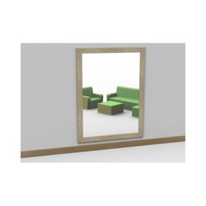 Specchio a parete antinfortunistico Socrate con cornice in legno in varie dimensioni By Habitat per Bambini di 2H arredi per asilo