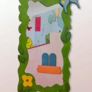 Specchio antinfortunistico Daisy la farfalla tematico a parete 90 x 150 cm By Habitat per Bambini di 2H arredi per asilo