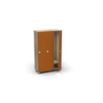 Spogliatoio Rialto 3 posti con ripiani interni e serratura materiale melaminico By Habitat per Bambini di 2H arredi per asilo