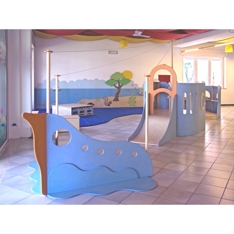Struttura gioco multifunzioni La Nave in legno a più strati per bambini By Habitat per Bambini di 2H arredi per asilo