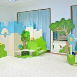 Struttura gioco polifunzionale Il castello di Merlino in legno multistrato By Habitat per Bambini di 2H arredi per asilo