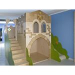 Struttura gioco polifunzionale Il Castello medievale in legno multistrato By Habitat per Bambini di 2H arredi per asilo