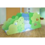 Struttura gioco polifunzionale Le cascate in legno multistrato 334 x 135 x 147cm By Habitat per Bambini di 2H arredi per asilo
