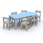 Tavolo rettangolare modello Lalla in legno multi strato in varie dimensioni By Habitat per Bambini di 2H arredi per asilo