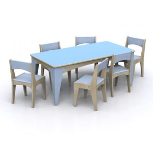 Tavolo rettangolare modello Lalla in legno multi strato in varie dimensioni By Habitat per Bambini di 2H arredi per asilo