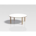 Tavolo rotondo Ovvio in legno con rivestimento in laminato in varie dimensioni By Habitat per Bambini di 2H arredi per asilo