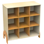 ba0212 Mobile contenitore Lalla a 9 caselle in legno multistrato 100 x 44 x 106 cm_habitat_per_bambini_by_2h_srl_arredi_per_asilo
