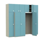 bb0411 Armadio a ponte Rialto con ante e vano centrale con ante a libro in legno 270cm nobilitato_habitat_per_bambini_by_2h_srl_arredi_per_asilo